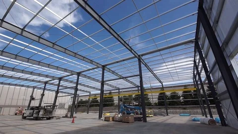 Construction Steel Beams Video stock 81605968