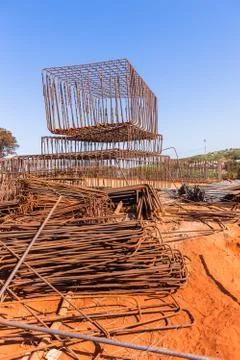Construction Steel Rods Frame Stock Photos