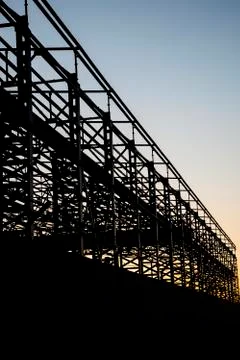 Construction of steel structure Stock Photos