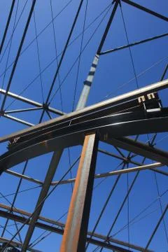 Construction Steelwork Steel framework  structure Stock Photos