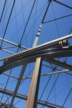 Construction Steelwork Steel framework  structure Stock Photos