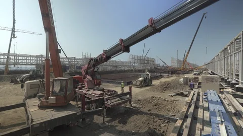 Construction of storage in port Taman Видео 123785901