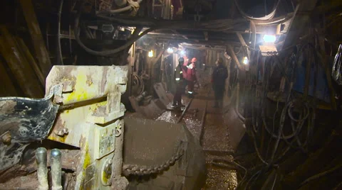 Construction of the Subway Tunnel. Wire, Conductor. Workers in Helmets in Stock Footage 63440149