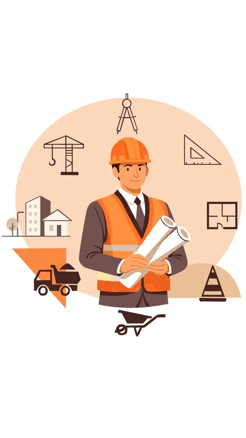 Construction Supervisor Holding Blueprints at Development Site 스톡 동영상 327166098