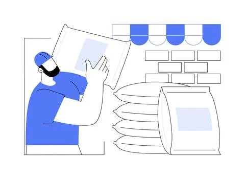 Construction supplies isolated cartoon vector illustrations. Stock Illustration