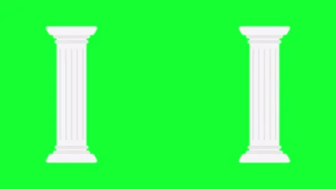 Construction Support Pillars Green Screen Animation Video stock 346568283