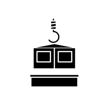 Construction system black icon, vector sign on isolated background. Construction 스톡 일러스트