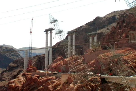 Construction Taking Place on a Mountain Stock Footage 372482
