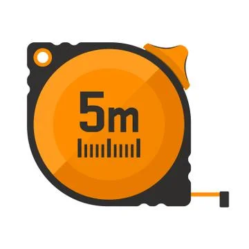 Construction tape measure in flat design Stock Illustration