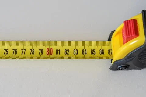 Construction tape measures the size Stock Photos