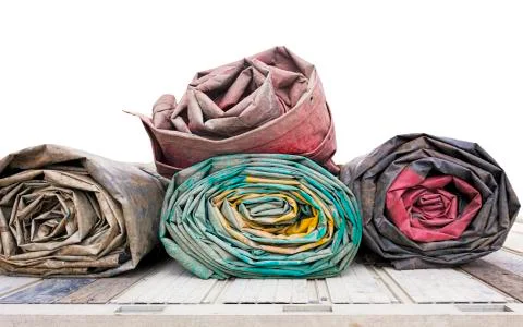 Construction tarps Fotos de archivo