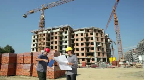 Construction team Stock Footage 24637669