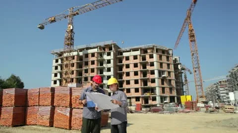 Construction team Stock Footage 24637752