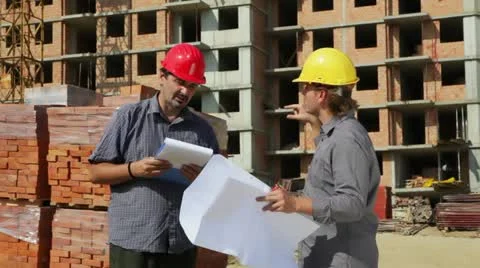 Construction team Stock Footage 24637802
