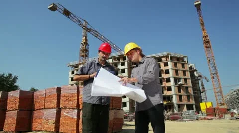 Construction team Stock Footage 24637860