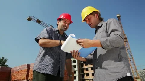 Construction team Stock Footage 24637882