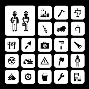 Construction team  icon Illustrazione stock