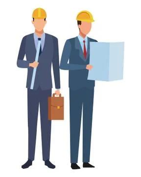 Construction teamwork avatar Stock Illustration