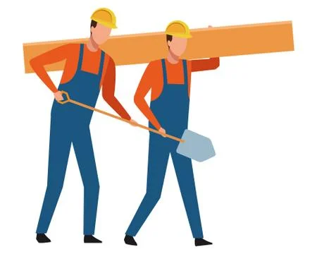 Construction teamwork avatar Stock Illustration