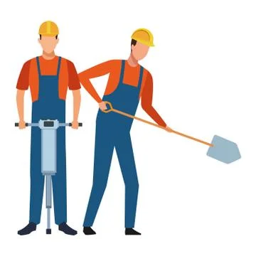Construction teamwork avatar Stock Illustration