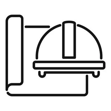 Construction technical document icon outline vector. Business manual Stock Illustration