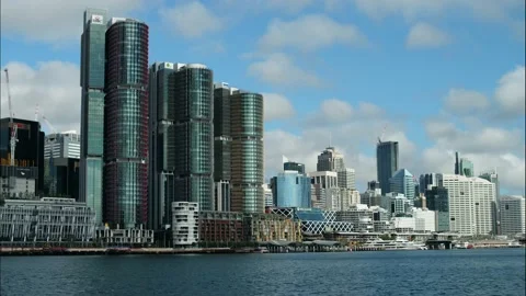 Construction time lapse at Bangaroo in Sydney Australia 4K Video stock 142188302