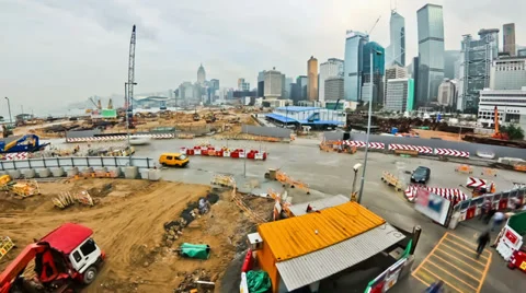 Construction Time Lapse Hong Kong Stock Footage 31980800