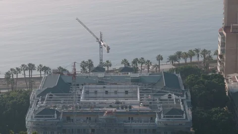 Construction Timelapse by the Beach Stock Footage 125477799