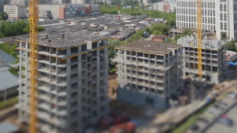 Construction timelapse of the living building in the city Stock Footage 340973657