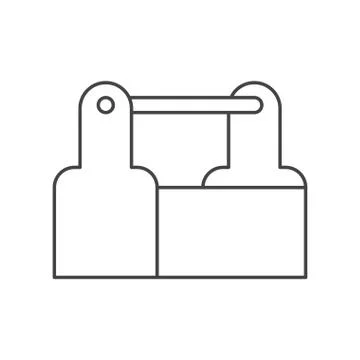 Construction tool box isolated icon Stock Illustration