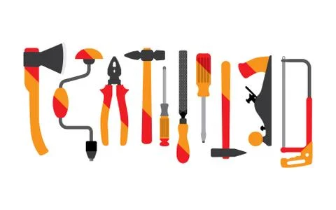 Construction tool collection Stock Illustration