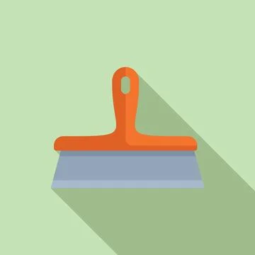 Construction tool float trowel spreading cement plaster plastering Illustration