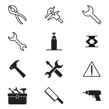 Construction tool icon collection Vector illustration Symbol 2 Stock Illustration