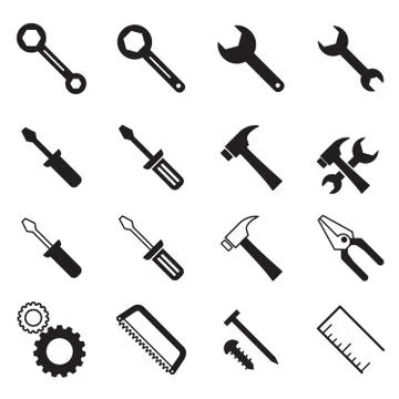Construction tool icons collection Vector illustration Symbol Stock Illustration