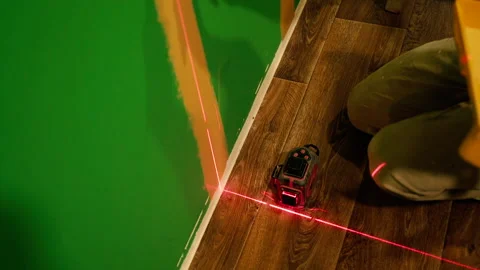 Construction tool. Laser building ruler. Stock Footage 168026584