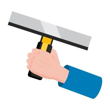 Construction tool putty knife, spatula repair tool. Hand hold spackling Stock Illustration