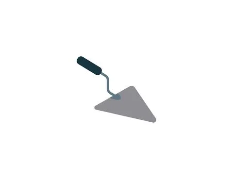 Construction, tool, trowel icon on white background. Vector illustration. Stock Illustration