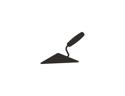 Construction, tool, trowel icon on white background. Vector illustration. Иллюстрация