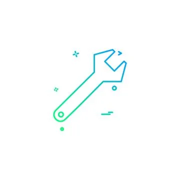 Construction tool work labour wrench icon vector Ilustración de archivo