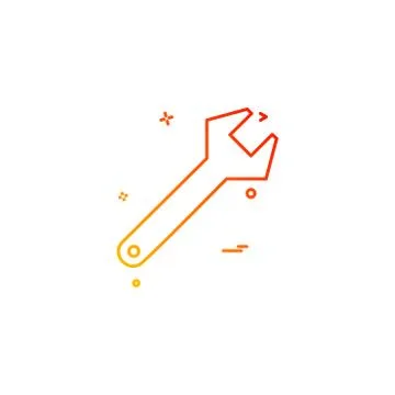 Construction tool work labour wrench icon vector Ilustración de archivo