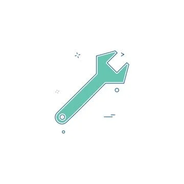 Construction tool work labour wrench icon vector Ilustración de archivo
