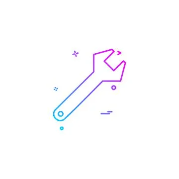 Construction tool work labour wrench icon vector Ilustración de archivo