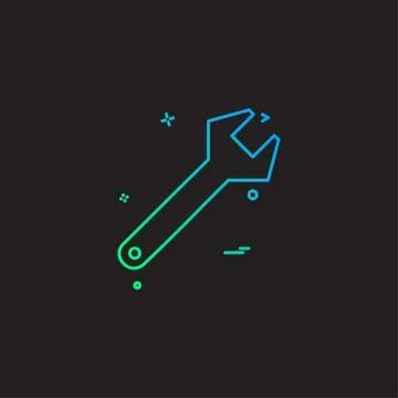 Construction tool work labour wrench icon vector Ilustración de archivo
