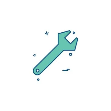 Construction tool work labour wrench icon vector Ilustración de archivo