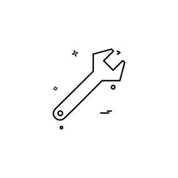 Construction tool work labour wrench icon vector Ilustración de archivo