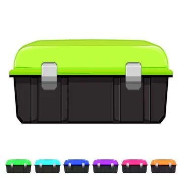 Construction toolbox repair cartoon vector graphic Illustration