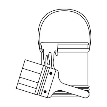 Construction tools and elements black and white Stock Illustration