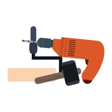 Construction tools and elements Stock Illustration