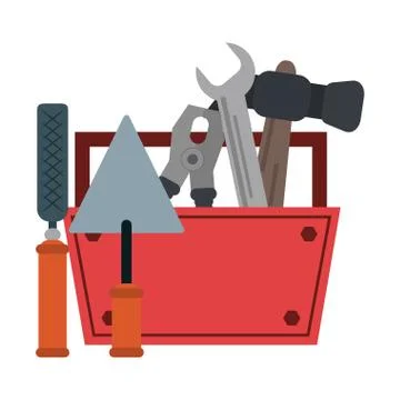 Construction tools and elements 스톡 일러스트