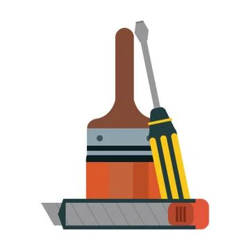 Construction tools and elements Stock Illustration